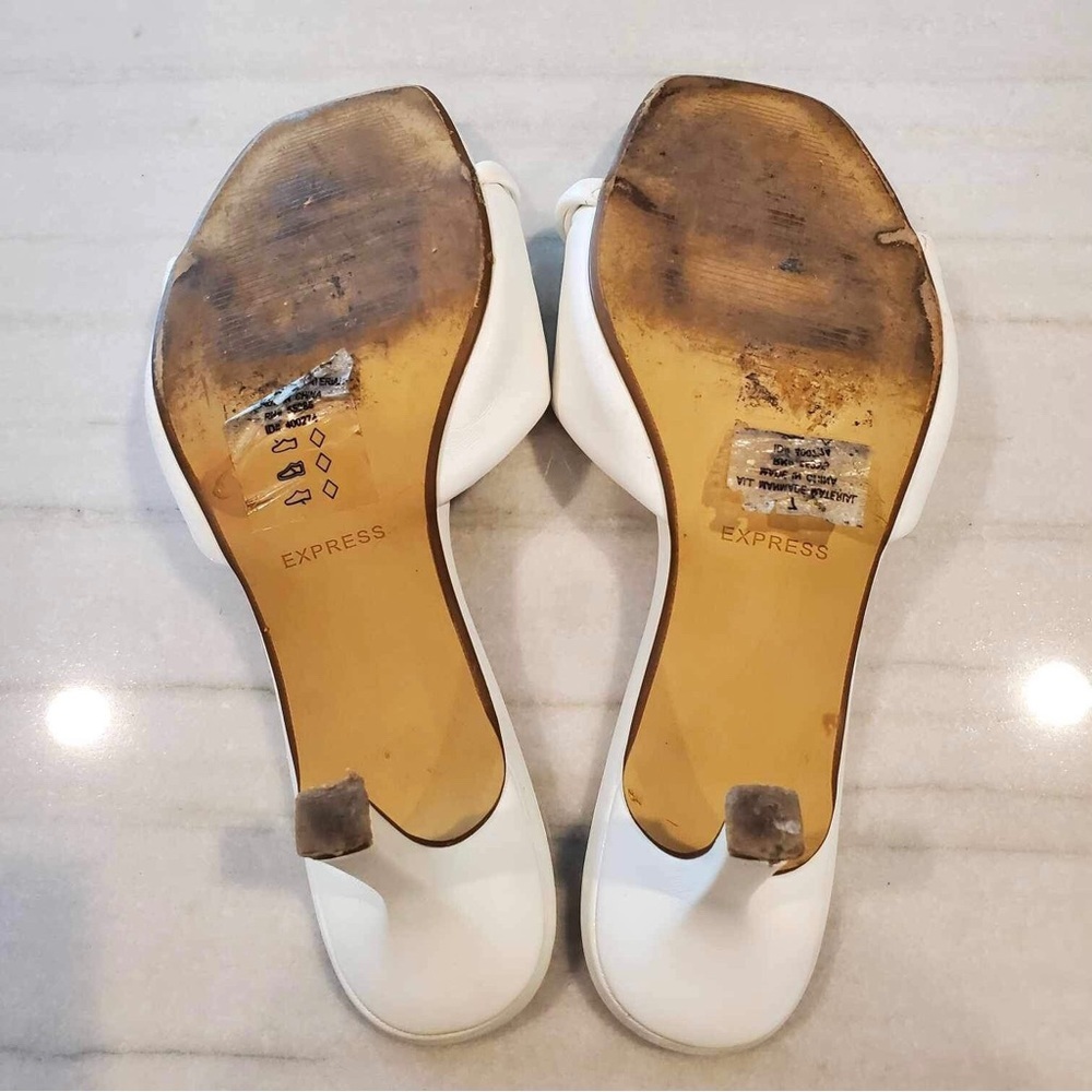 Wrap Band Square Toe Mid Heeled Mule Sandals - Picture 7 of 8